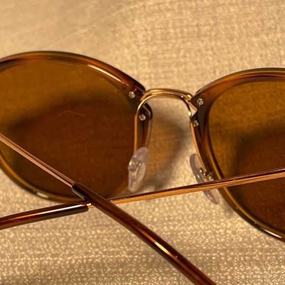 Highstreet 52mm Round Brow Bar Sunglasses Copper Tortoise - Picture 4 of 9